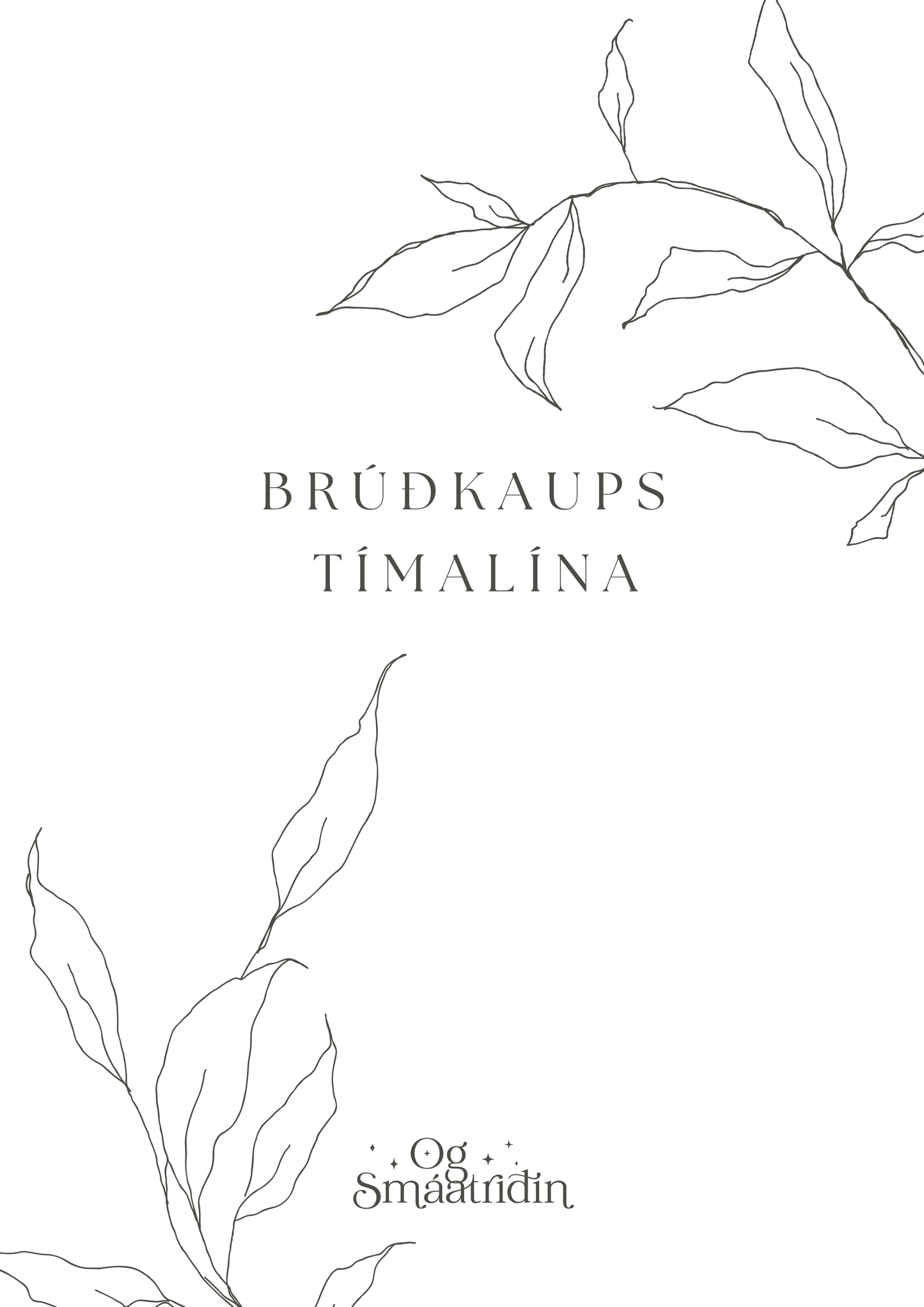 Einföld brúðkaupstímalína